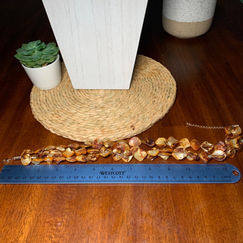 Lustrous Colored Shell Statement Necklace. In Sha… - image 5